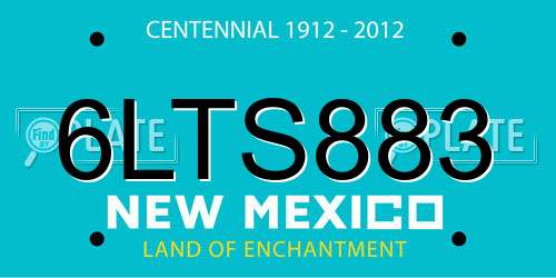 6LTS883 New Mexico License Plate