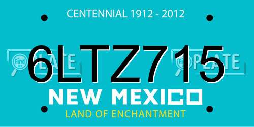 6LTZ715 New Mexico License Plate