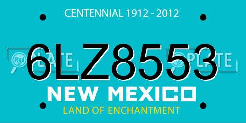 6LZ8553 New Mexico License Plate