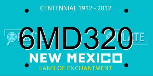 6MD320 New Mexico License Plate