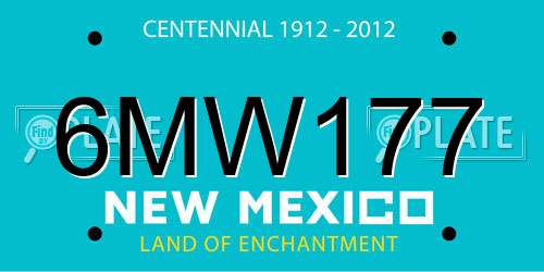 6MW177 New Mexico License Plate