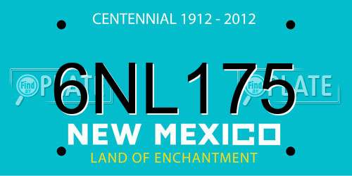 6NL175 New Mexico License Plate