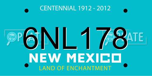 6NL178 New Mexico License Plate