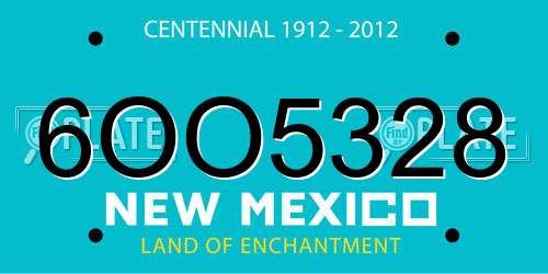 6OO5328 New Mexico License Plate