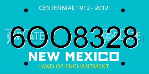 6OO8328 New Mexico License Plate