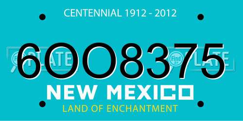6OO8375 New Mexico License Plate