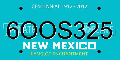 6OOS325 New Mexico License Plate
