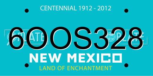 6OOS328 New Mexico License Plate