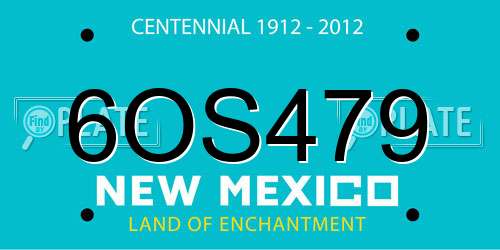 6OS479 New Mexico License Plate