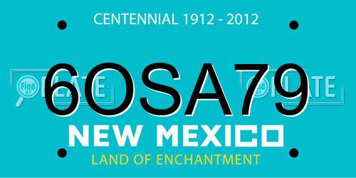 6OSA79 New Mexico License Plate
