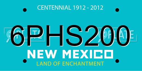 6PHS200 New Mexico License Plate