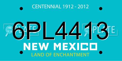 6PL4413 New Mexico License Plate