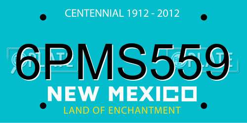 6PMS559 New Mexico License Plate