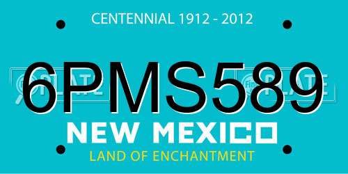 6PMS589 New Mexico License Plate