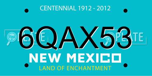 6QAX53 New Mexico License Plate