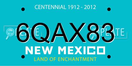 6QAX83 New Mexico License Plate