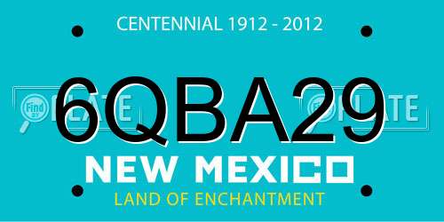 6QBA29 New Mexico License Plate