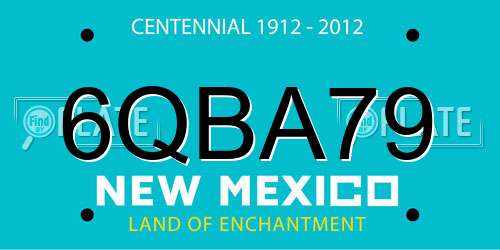 6QBA79 New Mexico License Plate