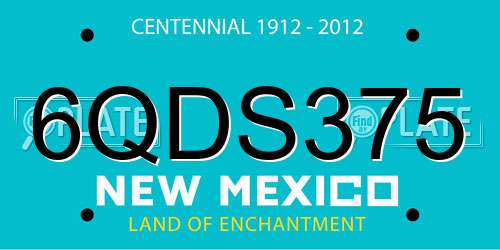 6QDS375 New Mexico License Plate
