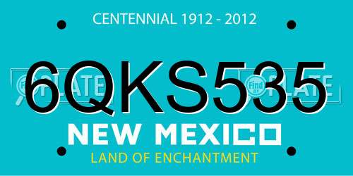 6QKS535 New Mexico License Plate
