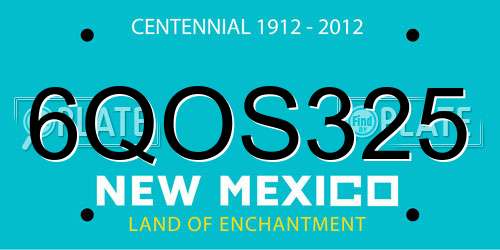 6QOS325 New Mexico License Plate