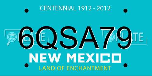 6QSA79 New Mexico License Plate