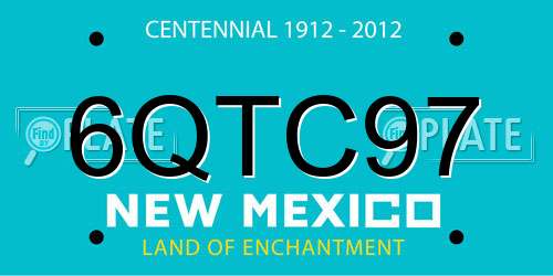 6QTC97 New Mexico License Plate