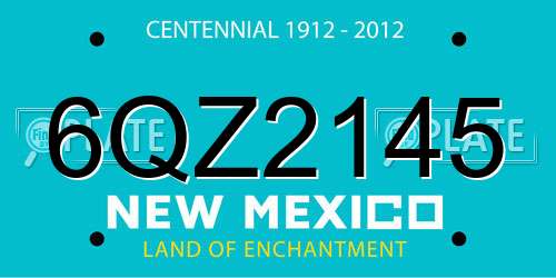 6QZ2145 New Mexico License Plate