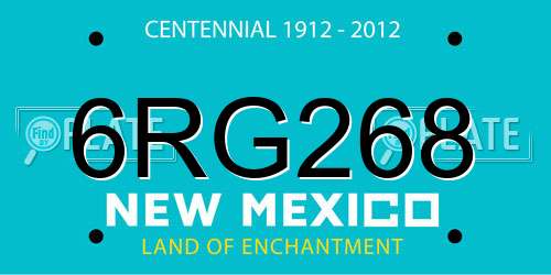 6RG268 New Mexico License Plate