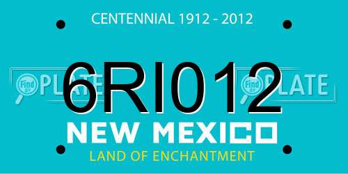 6RI012 New Mexico License Plate