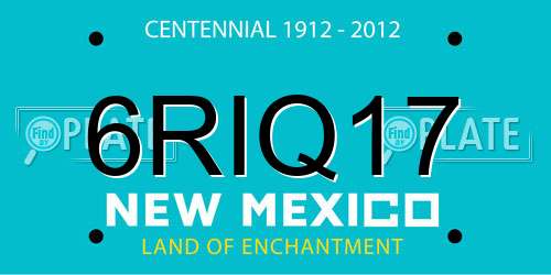 6RIQ17 New Mexico License Plate