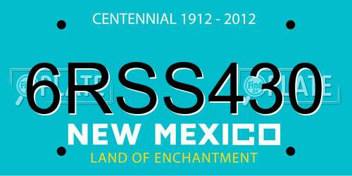 6RSS430 New Mexico License Plate