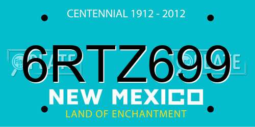 6RTZ699 New Mexico License Plate