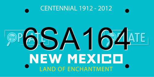 6SA164 New Mexico License Plate