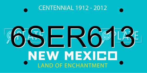 6SER613 New Mexico License Plate