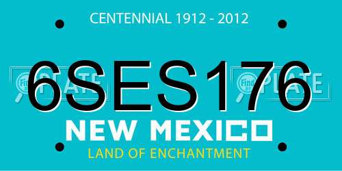 6SES176 New Mexico License Plate