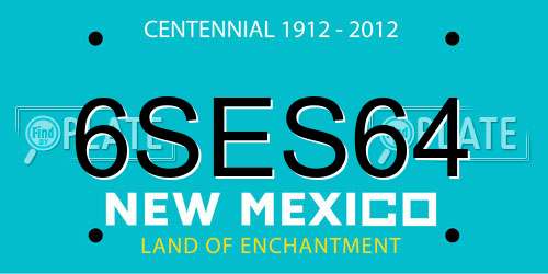 6SES64 New Mexico License Plate