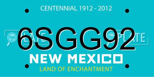 6SGG92 New Mexico License Plate