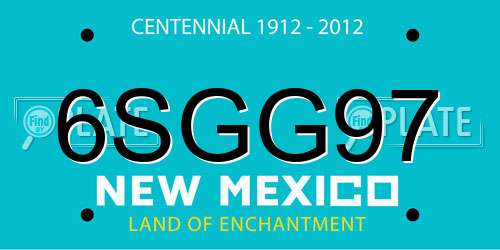 6SGG97 New Mexico License Plate