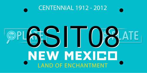 6SIT08 New Mexico License Plate