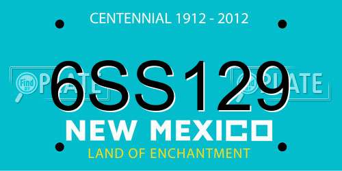 6SS129 New Mexico License Plate