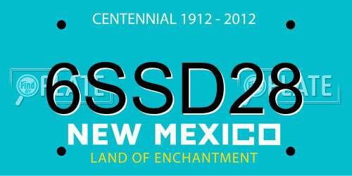 6SSD28 New Mexico License Plate