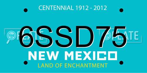 6SSD75 New Mexico License Plate