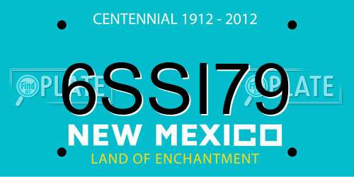 6SSI79 New Mexico License Plate