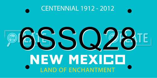 6SSQ28 New Mexico License Plate