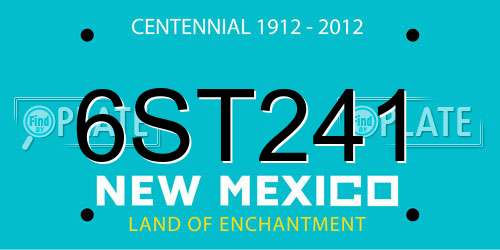 6ST241 New Mexico License Plate