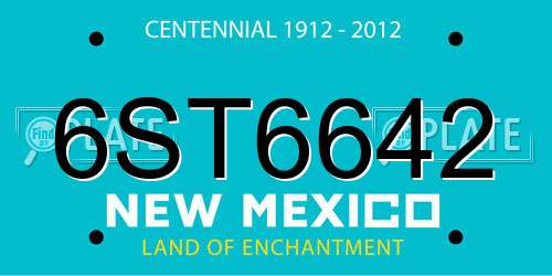 6ST6642 New Mexico License Plate