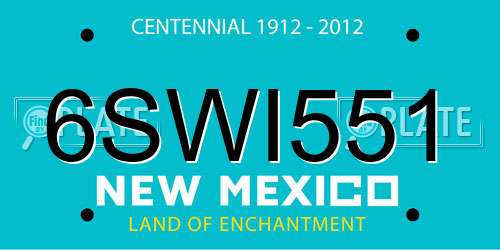 6SWI551 New Mexico License Plate