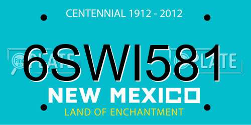 6SWI581 New Mexico License Plate