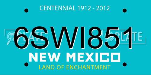 6SWI851 New Mexico License Plate